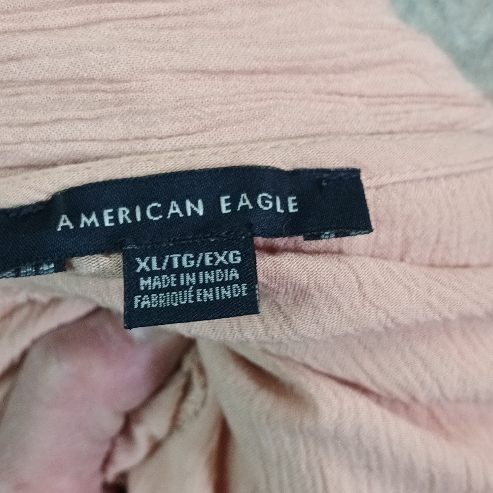 AMERICAN Eagle 100% Viscose Long Sleeve shirt EUC size XL - Picture 4 of 6